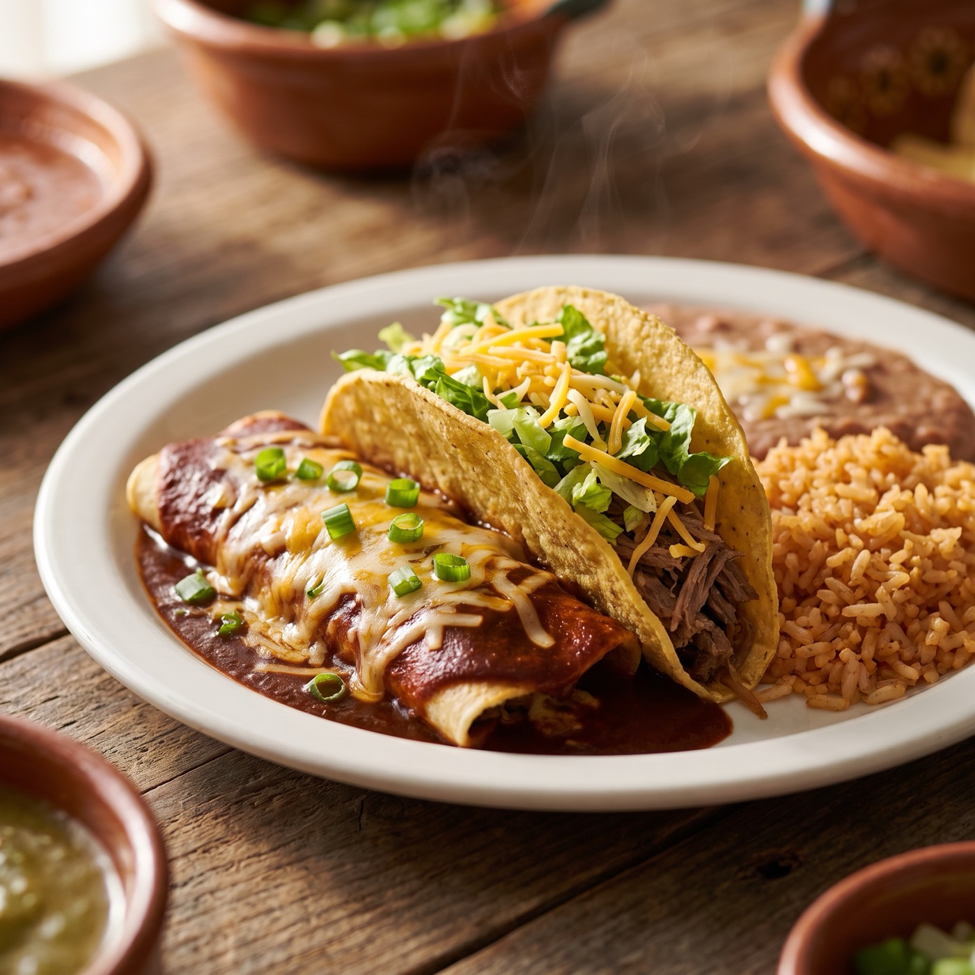 Combo #1 — Enchilada & Taco
