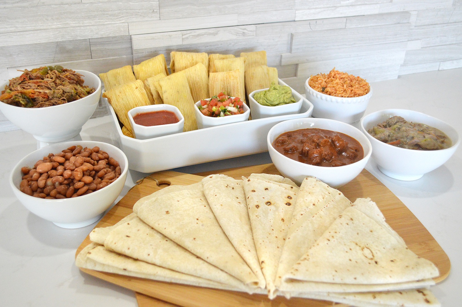 Fresh handmade flour tortillas at Carolina's